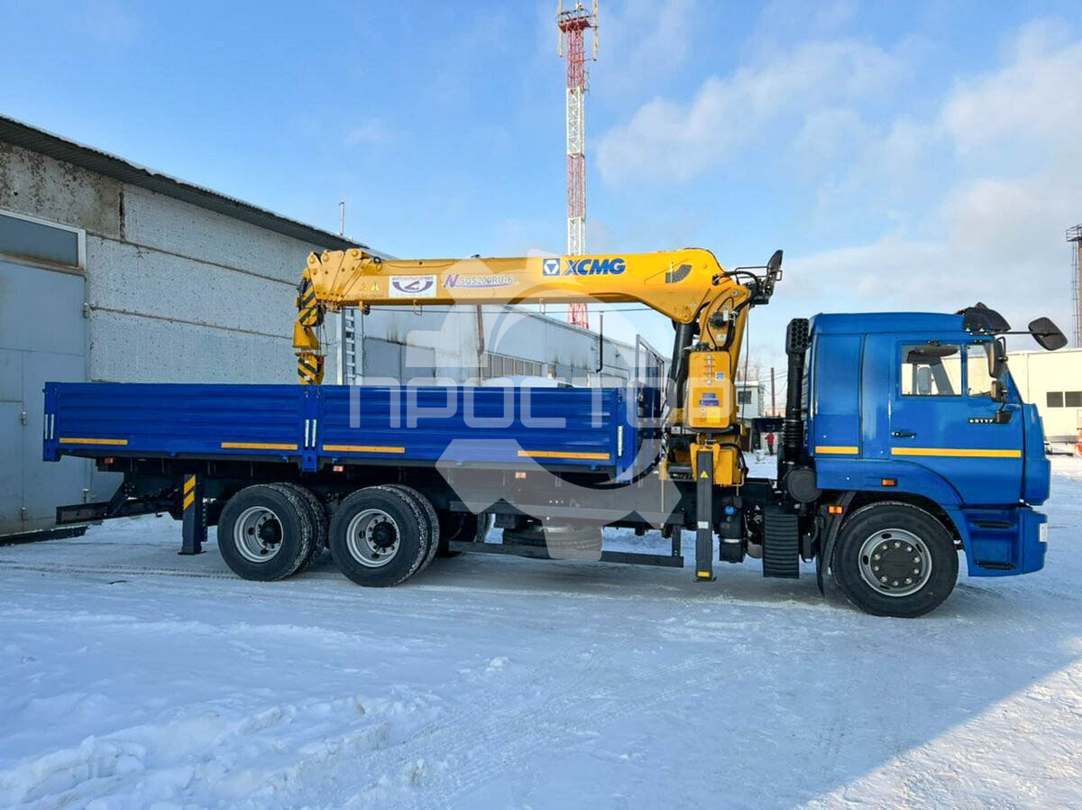 Камаз 65117 бортовой с КМУ XCMG SQS 200-6 - Бортовой грузовик/ Платформа, Автоманипулятор: фото 2 Камаз 65117 бортовой с КМУ XCMG SQS 200-6 - Бортовой грузовик/ Платформа, Автоманипулятор: фото 2