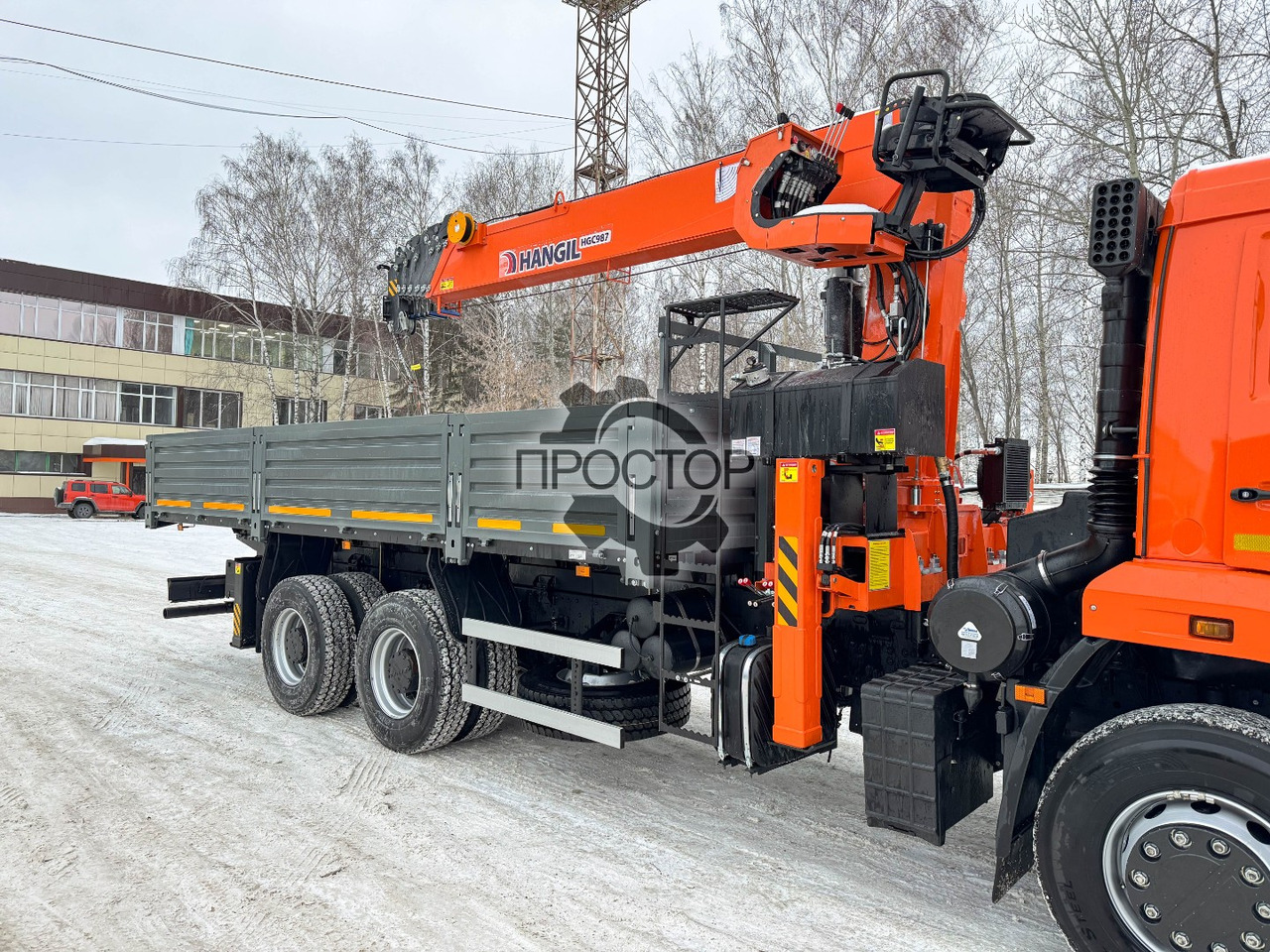 Бортовой грузовик/ Платформа, Автоманипулятор Камаз 6520 бортовой с КМУ Hangil HGC 987: фото 9