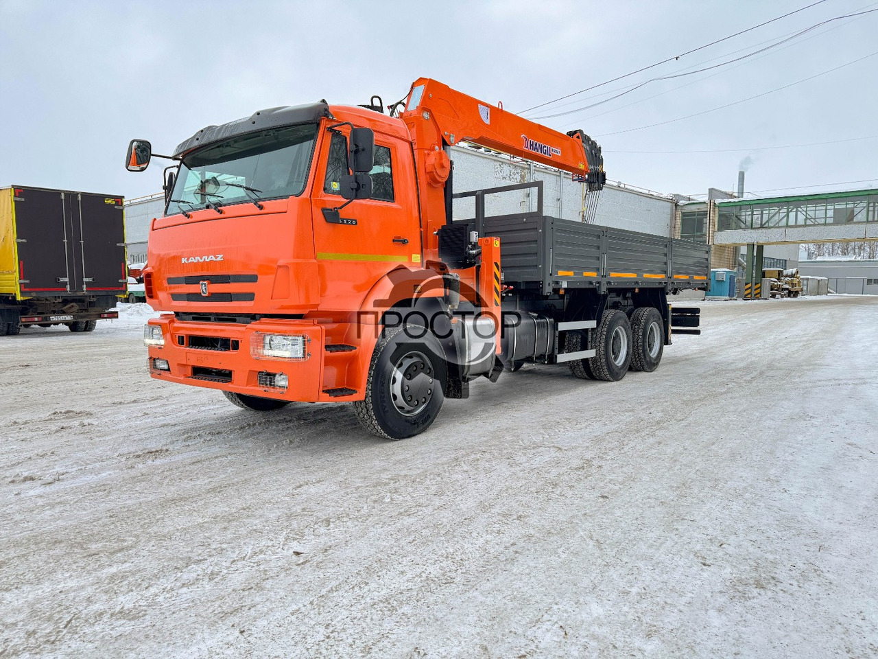 Камаз 6520 бортовой с КМУ Hangil HGC 987 - Бортовой грузовик/ Платформа, Автоманипулятор: фото 2 Камаз 6520 бортовой с КМУ Hangil HGC 987 - Бортовой грузовик/ Платформа, Автоманипулятор: фото 2