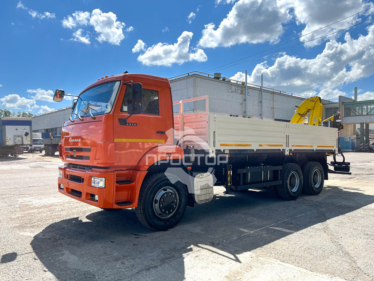Бортовой грузовик/ Платформа, Автоманипулятор Камаз 6520 бортовой с КМУ Hyva HB 152: фото 6