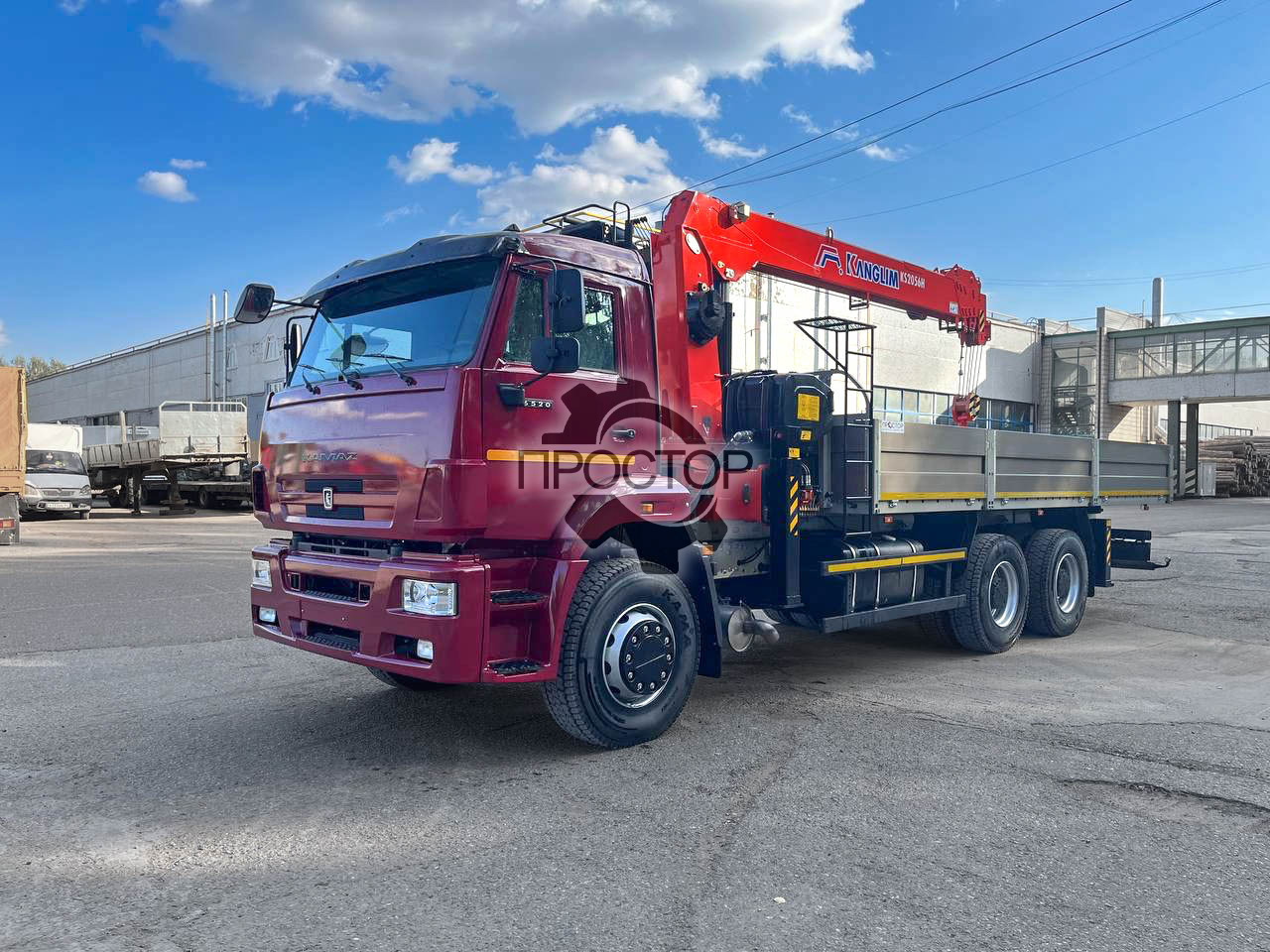 Камаз 6520 бортовой с КМУ Kanglim KS 2056 H - Бортовой грузовик/ Платформа, Автоманипулятор: фото 2 Камаз 6520 бортовой с КМУ Kanglim KS 2056 H - Бортовой грузовик/ Платформа, Автоманипулятор: фото 2