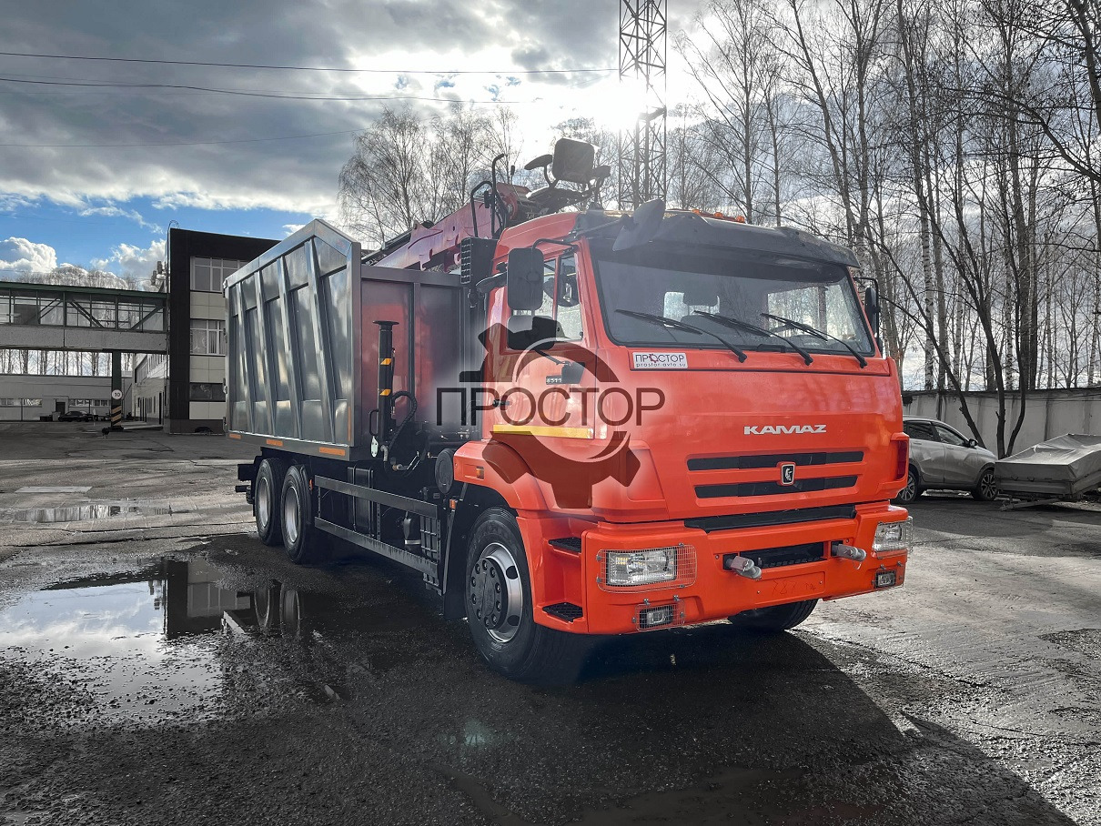 Новый Самосвал Камаз Камаз 65115 Ломовоз с КМУ Велмаш 10-74: фото 9