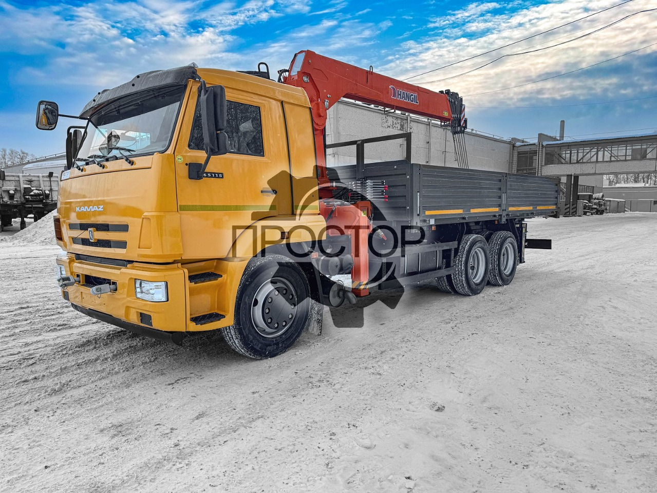 Новый Бортовой грузовик/ Платформа, Автоманипулятор Камаз Камаз 65115 бортовой с КМУ Hangil HGC 756: фото 6
