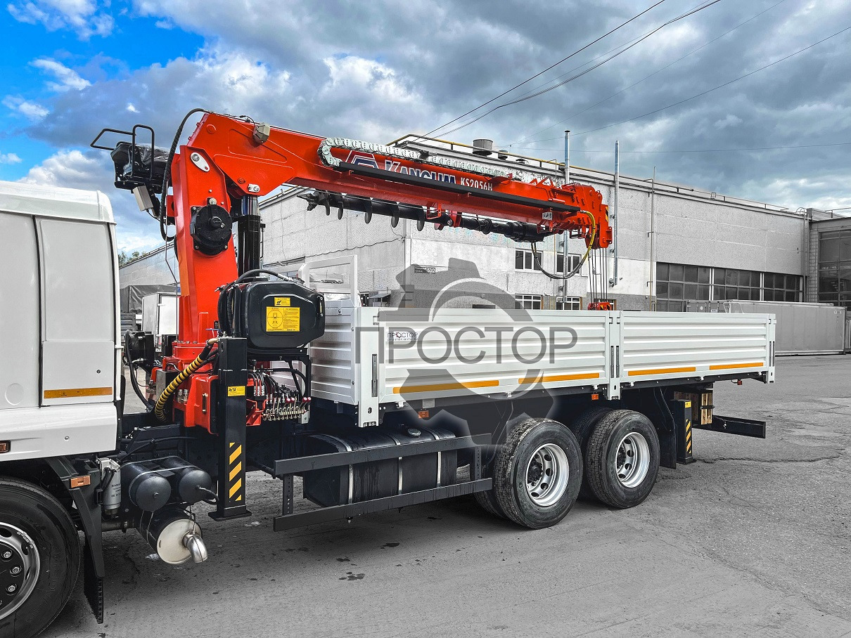 Новый Бортовой грузовик/ Платформа, Автоманипулятор Камаз Камаз 65115 бортовой с КМУ Kanglim KS 2056 H (с буром): фото 6
