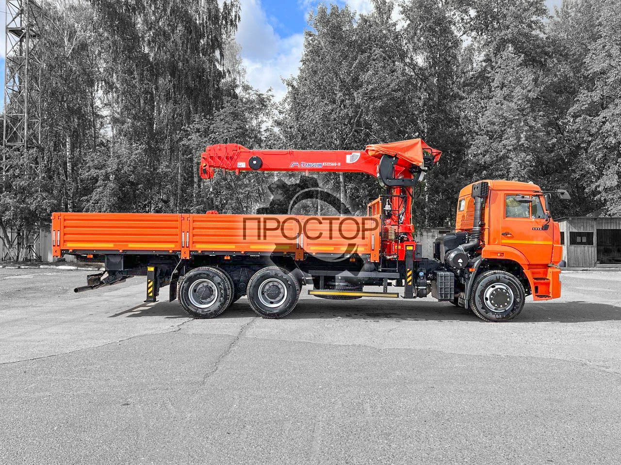 Новый Бортовой грузовик/ Платформа, Автоманипулятор Камаз Камаз 6520 бортовой с КМУ Kanglim KS 1256: фото 8