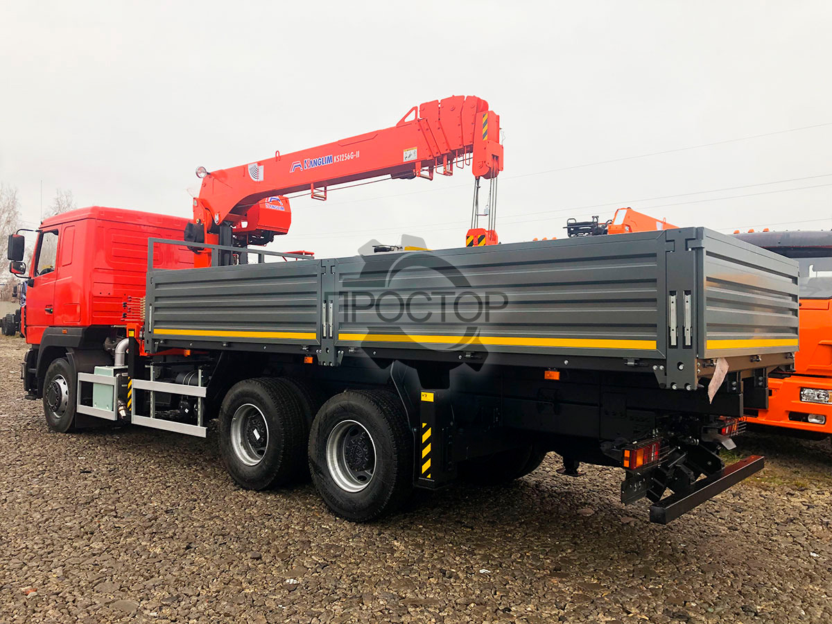 Камаз Маз 6312С5 бортовой с Kanglim KS 1256 - Бортовой грузовик/ Платформа, Автоманипулятор: фото 2 Камаз Маз 6312С5 бортовой с Kanglim KS 1256 - Бортовой грузовик/ Платформа, Автоманипулятор: фото 2