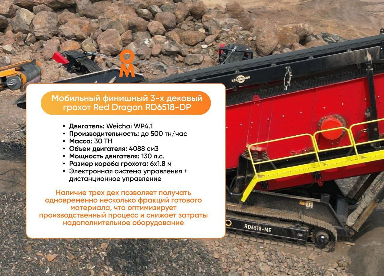 Грохот вибрационный Трехдековый грохот RedDragon 6518-ME: фото 8