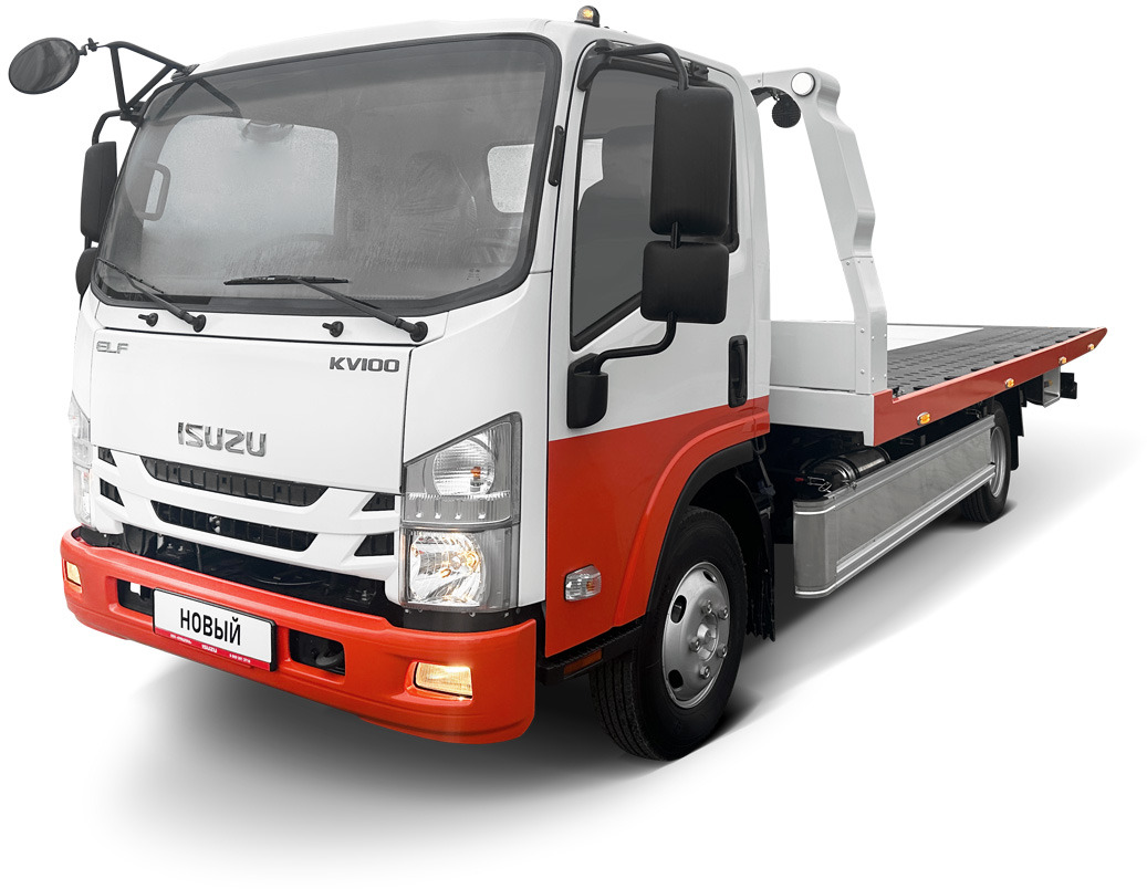 Эвакуаторная платформа 4.5 т на шасси Isuzu Elf - Эвакуатор: фото 1 Эвакуаторная платформа 4.5 т на шасси Isuzu Elf - Эвакуатор: фото 1