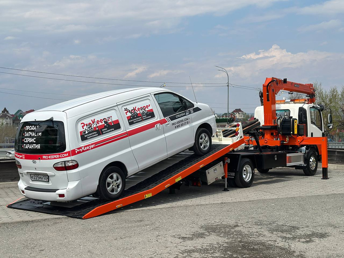 Эвакуатор Эвакуаторная платформа 4.5 т с КМУ 3.2 т на шасси Isuzu Elf: фото 13