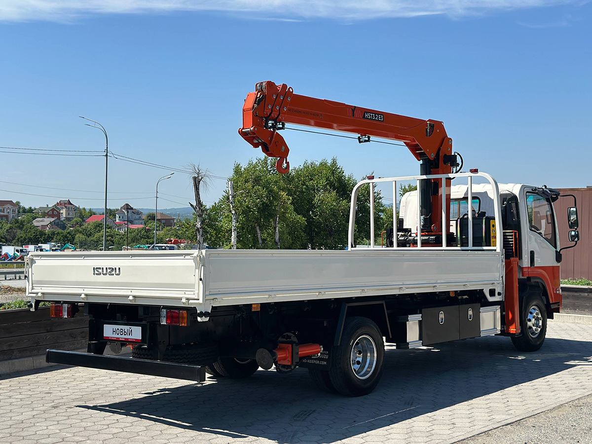 Бортовой грузовик/ Платформа, Автоманипулятор ISUZU ELF бортовой с КМУ HYVA: фото 7 Бортовой грузовик/ Платформа, Автоманипулятор ISUZU ELF бортовой с КМУ HYVA: фото 7