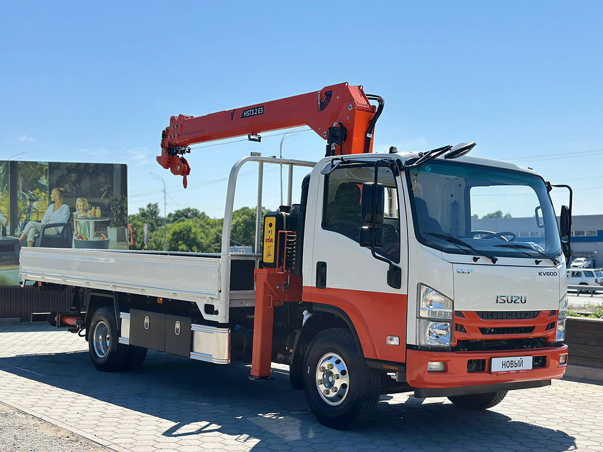 Бортовой грузовик/ Платформа, Автоманипулятор ISUZU ELF бортовой с КМУ HYVA: фото 9 Бортовой грузовик/ Платформа, Автоманипулятор ISUZU ELF бортовой с КМУ HYVA: фото 9