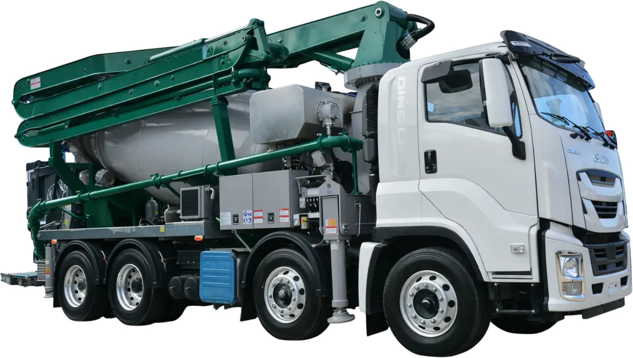 АБС+АБН ISUZU 8х4, стрела 33 м, бочка 10 м3 - Миксер с бетононасосом: фото 1 АБС+АБН ISUZU 8х4, стрела 33 м, бочка 10 м3 - Миксер с бетононасосом: фото 1