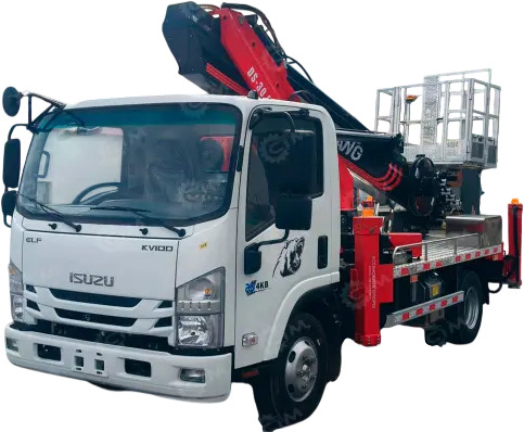 Автовышка WANBANG GKS24 на шасси ISUZU 4Х2 дв 96Kw. высота подъёма 24м без кабины оператора - Автовышка: фото 1 Автовышка WANBANG GKS24 на шасси ISUZU 4Х2 дв 96Kw. высота подъёма 24м без кабины оператора - Автовышка: фото 1