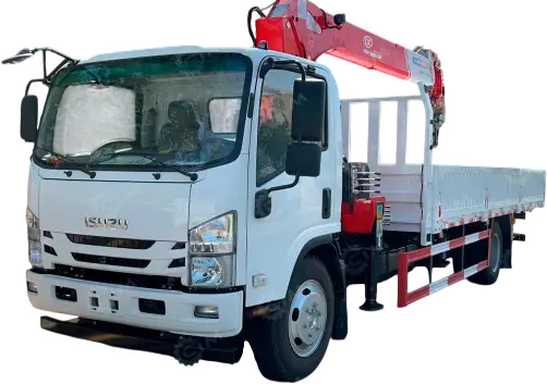 Бортовой грузовик ISUZU 4x2 дв 139kw гп 6 тонн c кму WANBANG SQS125 гп 5т, 4 секции, стрела 9,4м, кузов 6200x2450x550 колёса 8.25R20 с ямобуром - Бортовой грузовик/ Платформа: фото 1 Бортовой грузовик ISUZU 4x2 дв 139kw гп 6 тонн c кму WANBANG SQS125 гп 5т, 4 секции, стрела 9,4м, кузов 6200x2450x550 колёса 8.25R20 с ямобуром - Бортовой грузовик/ Платформа: фото 1