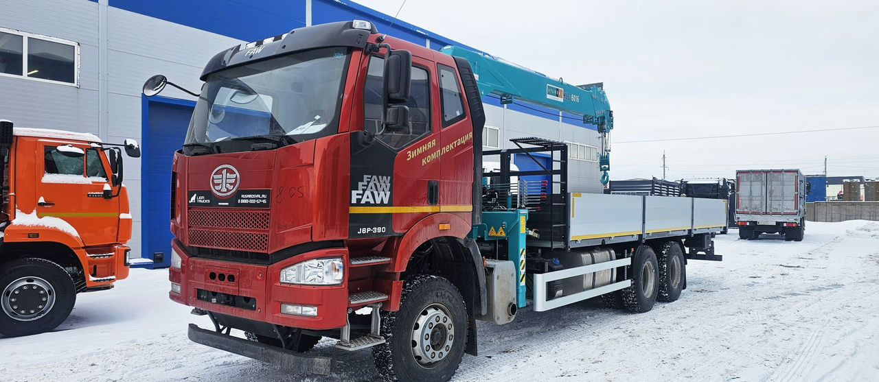 Новый Бортовой грузовик/ Платформа, Автоманипулятор FAW J6P CA3250: фото 7