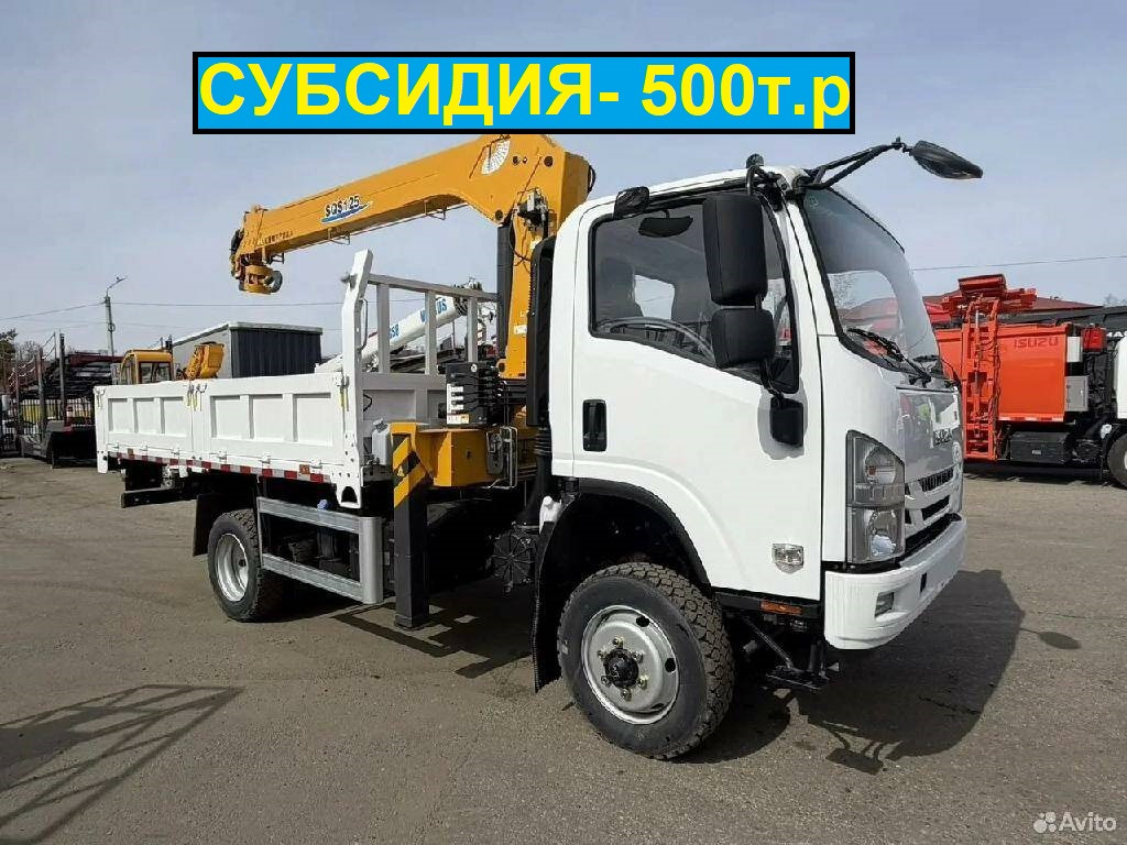 БОРТОВОЙ ГРУЗОВИК 4х4 с КМУ 5т, ISUZU ELF - Бортовой грузовик/ Платформа: фото 1 БОРТОВОЙ ГРУЗОВИК 4х4 с КМУ 5т, ISUZU ELF - Бортовой грузовик/ Платформа: фото 1