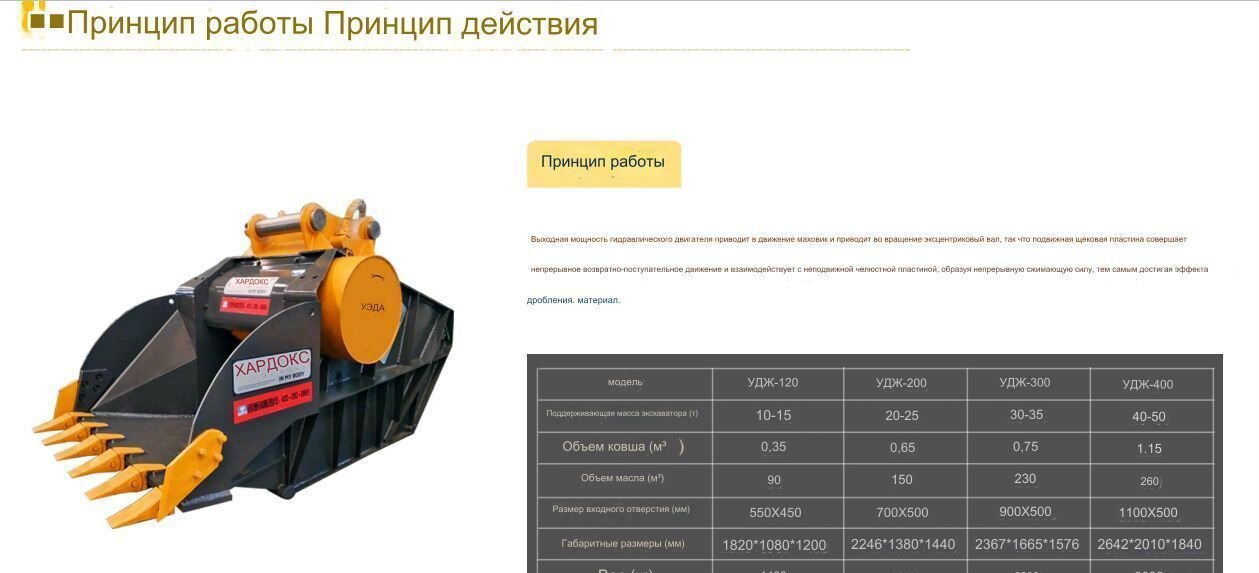 Дробильный ковш UJ200 - Ковш для экскаватора: фото 3 Дробильный ковш UJ200 - Ковш для экскаватора: фото 3