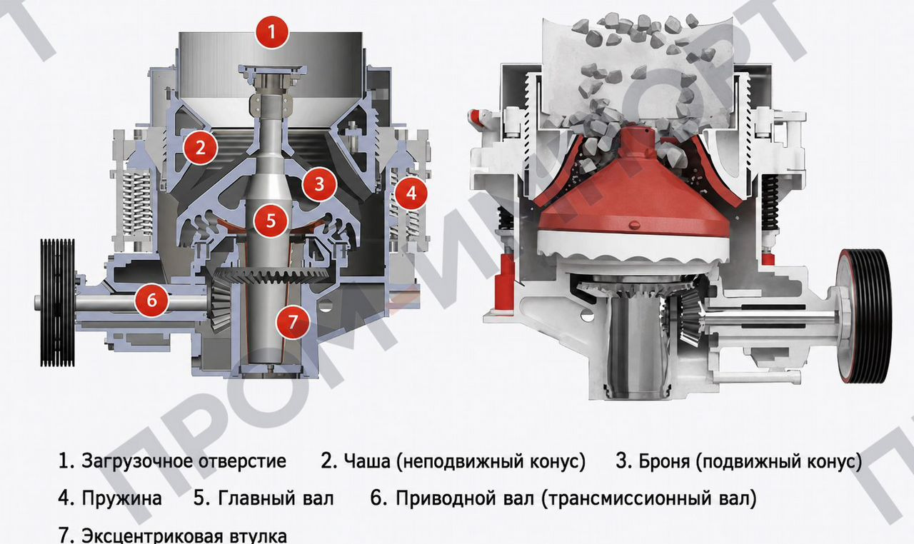 Конусная дробилка PYB1200 - Конусная дробилка: фото 4 Конусная дробилка PYB1200 - Конусная дробилка: фото 4