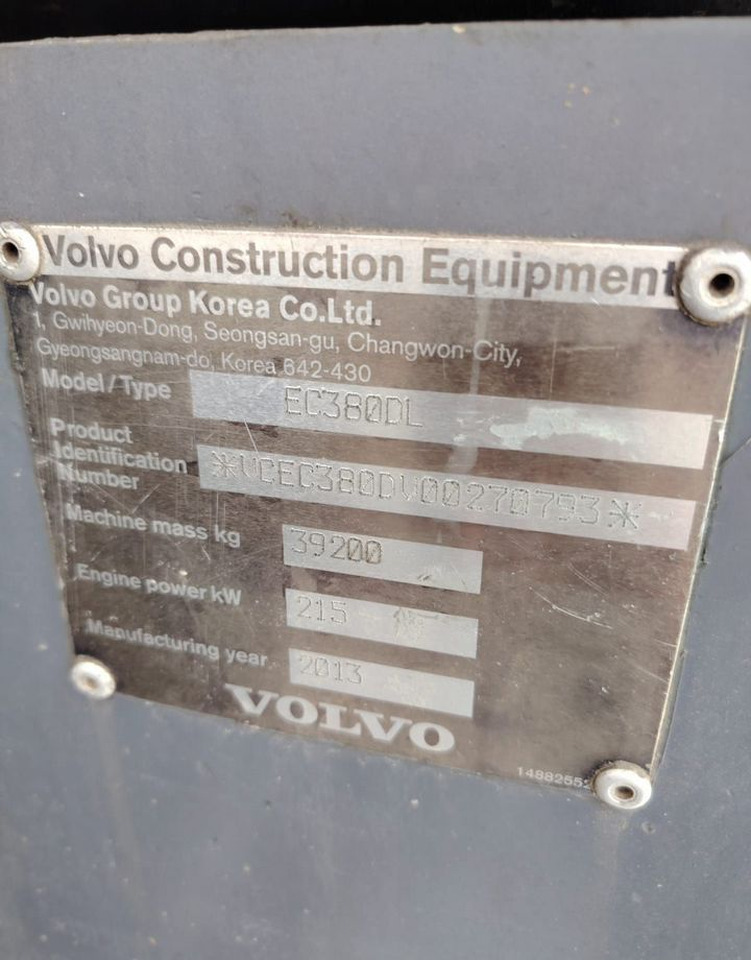 Гусеничный экскаватор Volvo EC380DL: фото 7
