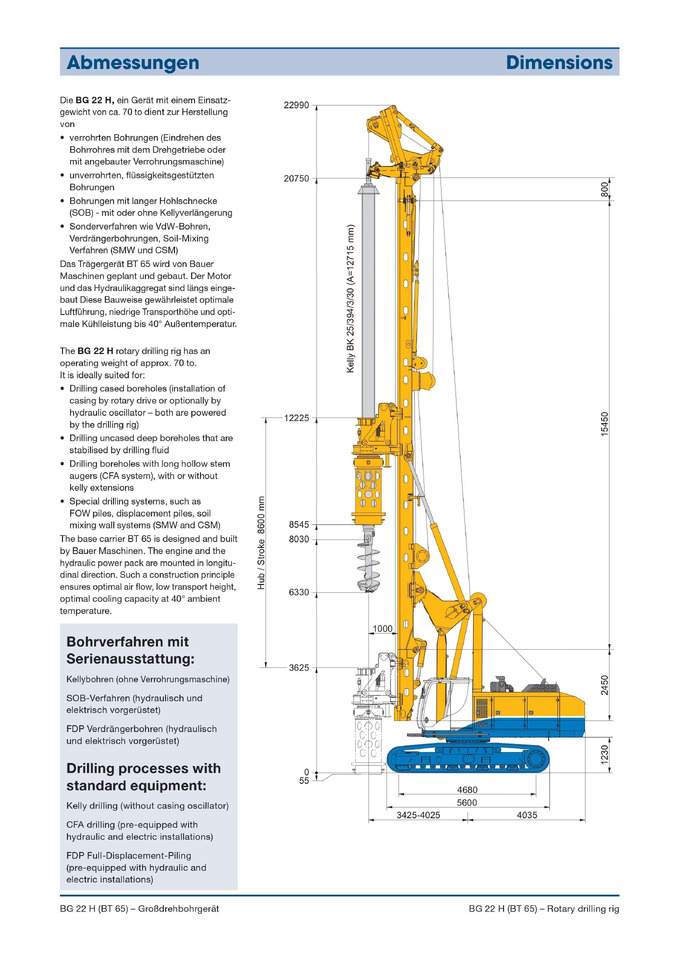 Буровая машина BAUER BG22H: фото 8