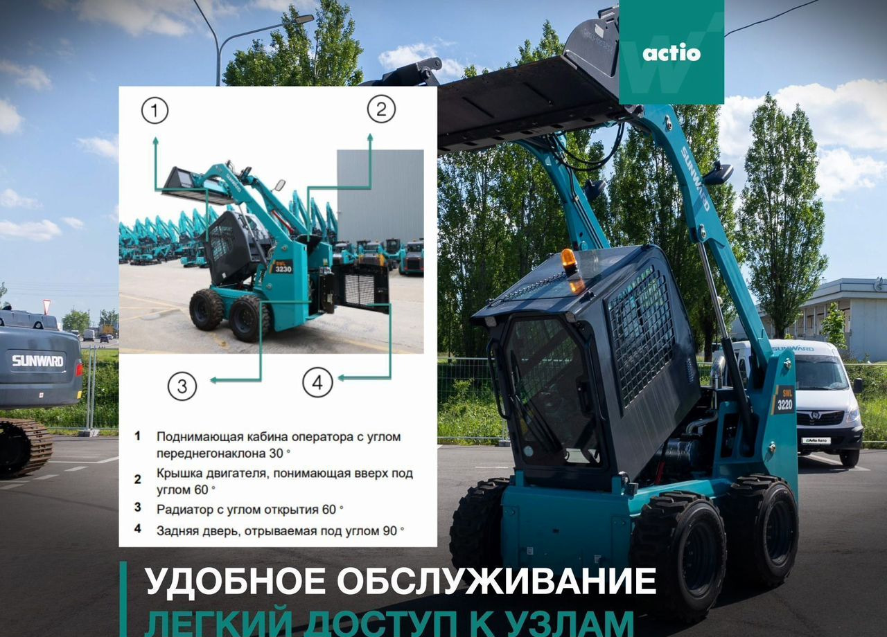 Новый Мини-погрузчик (с бортовым поворотом) SUNWARD SWL3220: фото 16