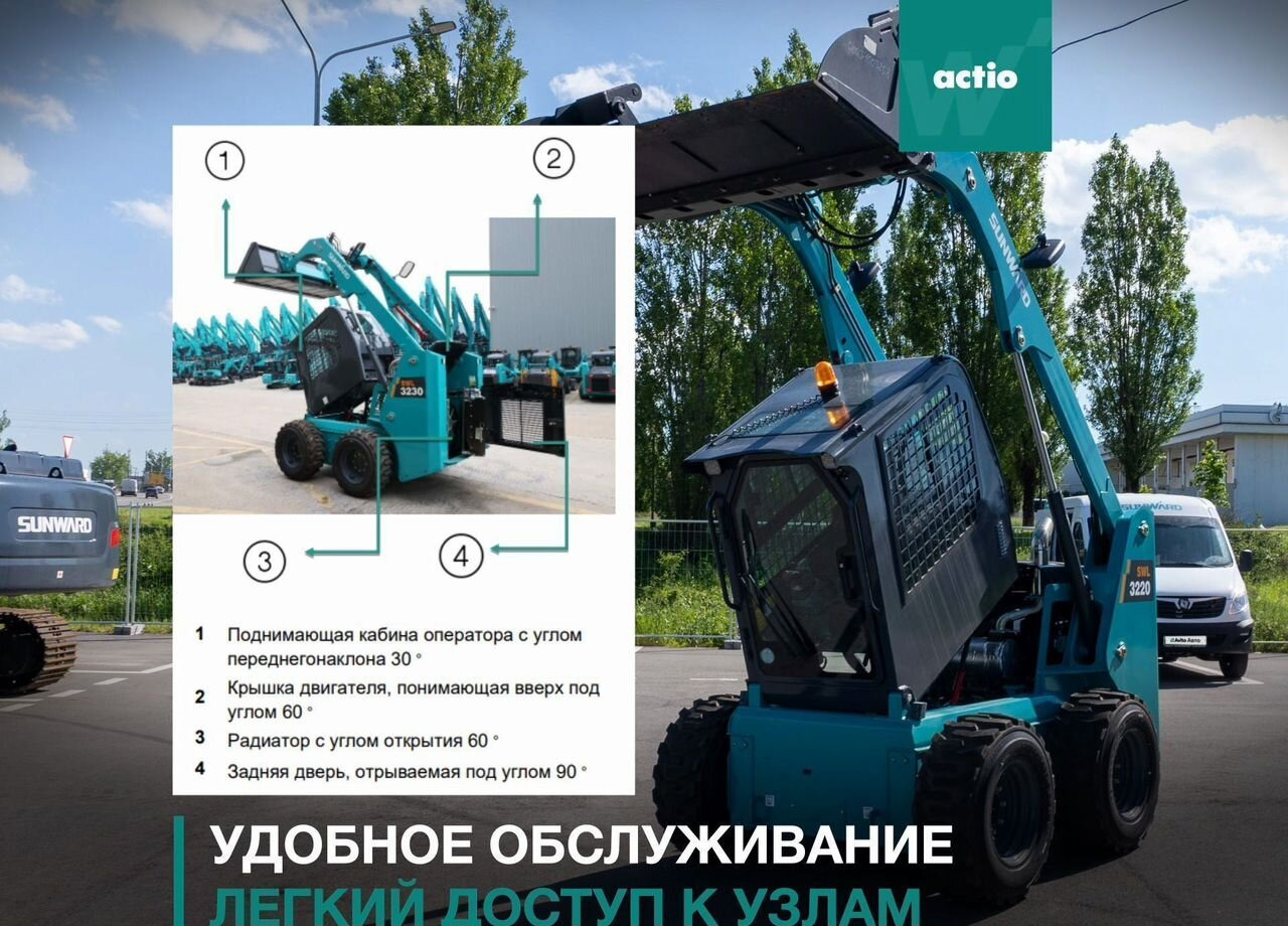 Новый Мини-погрузчик (с бортовым поворотом) SUNWARD SWL4028: фото 21