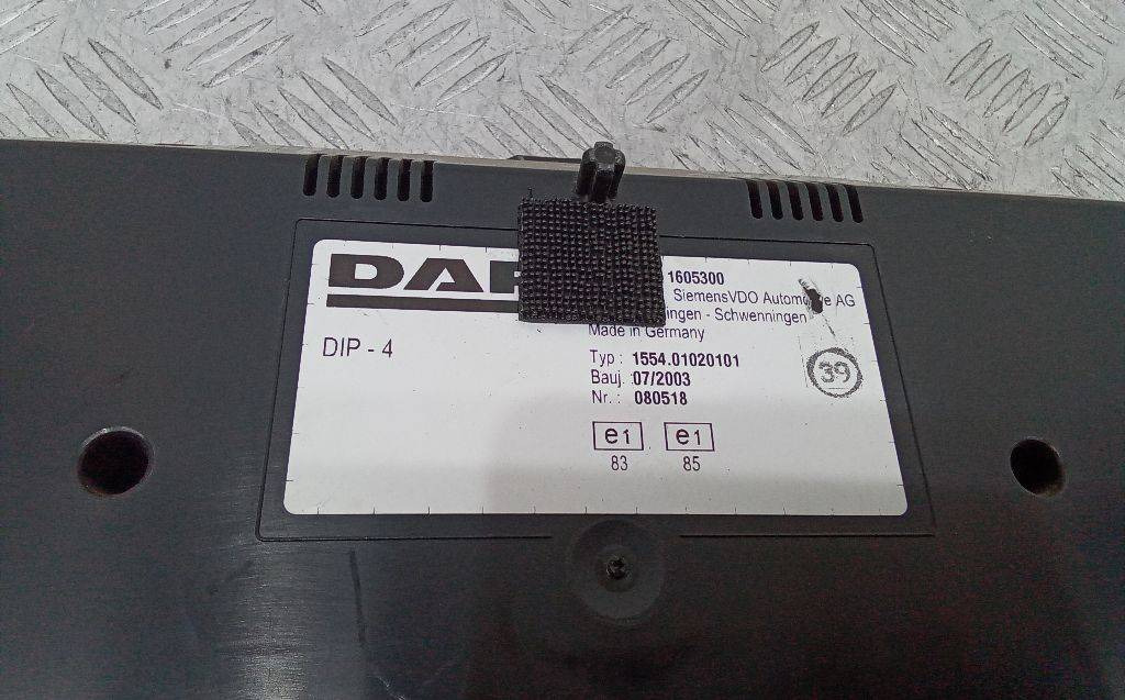 Панель приборов (щиток) DAF 95 2 (XF) 2003 1605300 - Электрическая система для Грузовиков: фото 5 Панель приборов (щиток) DAF 95 2 (XF) 2003 1605300 - Электрическая система для Грузовиков: фото 5