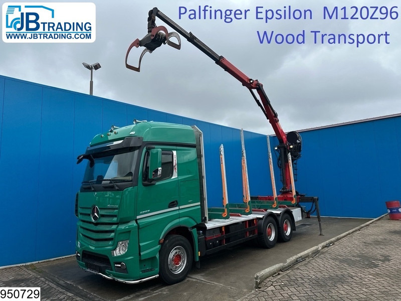 Mercedes-Benz Actros 3363 6x4, Wood transport, Retarder, Palfinger Epsilon - Лесовоз, Автоманипулятор: фото 1 Mercedes-Benz Actros 3363 6x4, Wood transport, Retarder, Palfinger Epsilon - Лесовоз, Автоманипулятор: фото 1