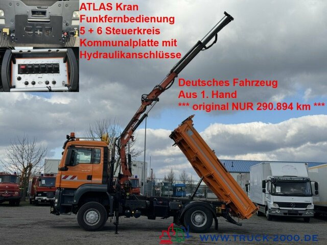 MAN 18.320 4x4 Atlas Kran 8,8m=770kg FB Winterdienst - Самосвал, Автоманипулятор: фото 1