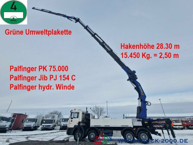 MAN 32.364 8x4 PK75000 Jib Winde Höhe 28m 16t./2.50m - Грузовик бортовой/ Платформа, Автоманипулятор: фото 1 MAN 32.364 8x4 PK75000 Jib Winde Höhe 28m 16t./2.50m - Грузовик бортовой/ Платформа, Автоманипулятор: фото 1