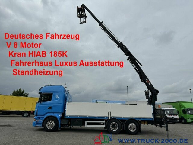 Scania R 560 V8 Kran HIAB 185K hebt bei 11m = 1.500kg - Грузовик бортовой/ Платформа, Автоманипулятор: фото 1 Scania R 560 V8 Kran HIAB 185K hebt bei 11m = 1.500kg - Грузовик бортовой/ Платформа, Автоманипулятор: фото 1