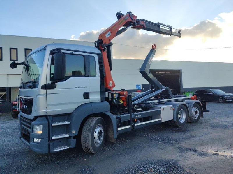 MAN TGS 26.420 ENGINE OVERHAUL!! Container + Palfinger PK16502 - Крюковой мультилифт, Автоманипулятор: фото 1