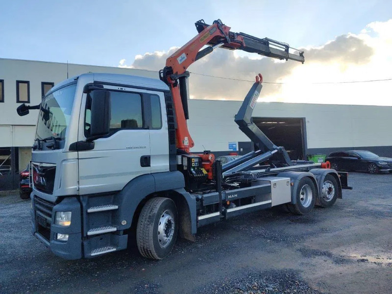 MAN TGS 26.420 ENGINE OVERHAUL!! Container + Palfinger PK16502 - Крюковой мультилифт, Автоманипулятор: фото 1