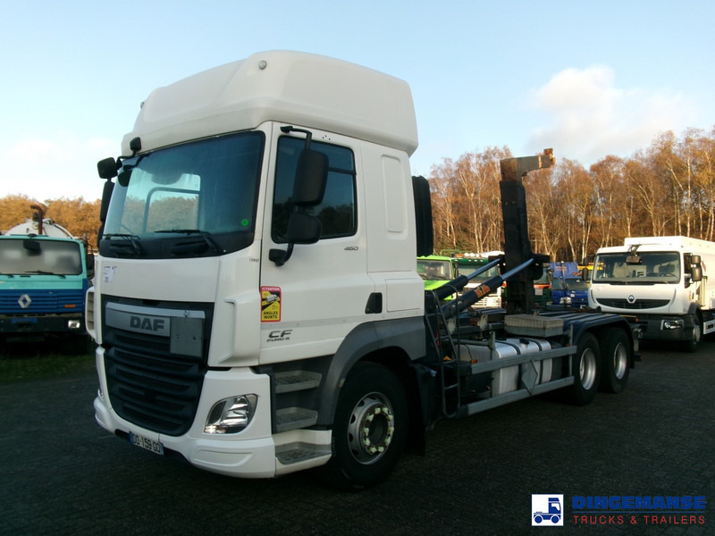 DAF CF 460 6x2 Euro 6 Hyva container hook 20 t - Крюковой мультилифт: фото 1