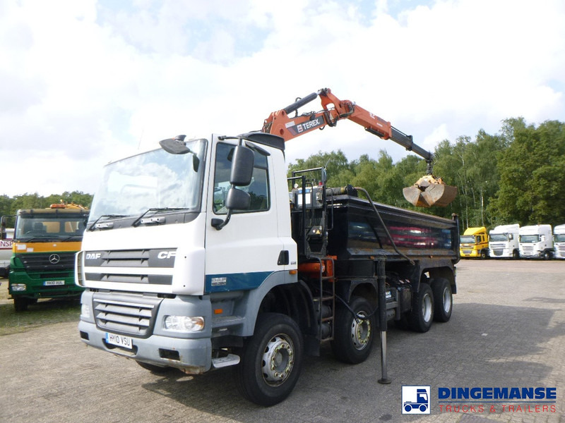 DAF CF 85.360 8X4 RHD tipper + Terex 118.2 VGL-A15 - Автоманипулятор: фото 1 DAF CF 85.360 8X4 RHD tipper + Terex 118.2 VGL-A15 - Автоманипулятор: фото 1
