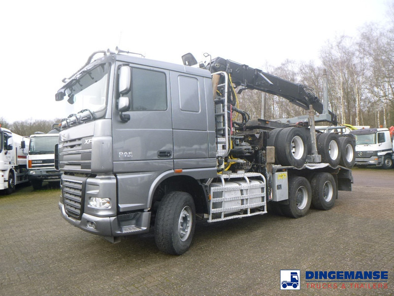 DAF XF 105.510 6x4 + Loglift F281S83 crane / timber truck + dolly - Автоманипулятор: фото 1 DAF XF 105.510 6x4 + Loglift F281S83 crane / timber truck + dolly - Автоманипулятор: фото 1