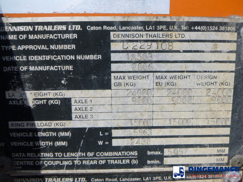 Dennison 4-axle container combi trailer (3 + 1 axles) 20-30-40-45 ft в лизинг Dennison 4-axle container combi trailer (3 + 1 axles) 20-30-40-45 ft: фото 13
