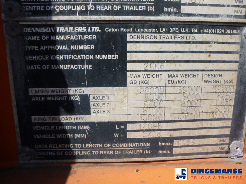 Dennison 4-axle container combi trailer (3 + 1 axles) 20-30-40-45 ft в лизинг Dennison 4-axle container combi trailer (3 + 1 axles) 20-30-40-45 ft: фото 14