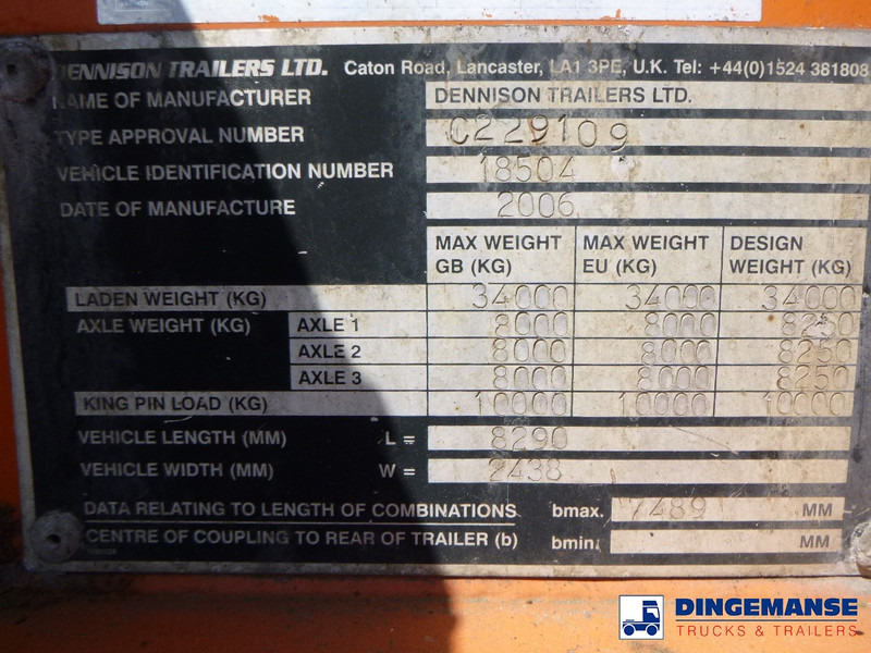 Dennison 4-axle container combi trailer (3 + 1 axles) 20-30-40-45 ft в лизинг Dennison 4-axle container combi trailer (3 + 1 axles) 20-30-40-45 ft: фото 15