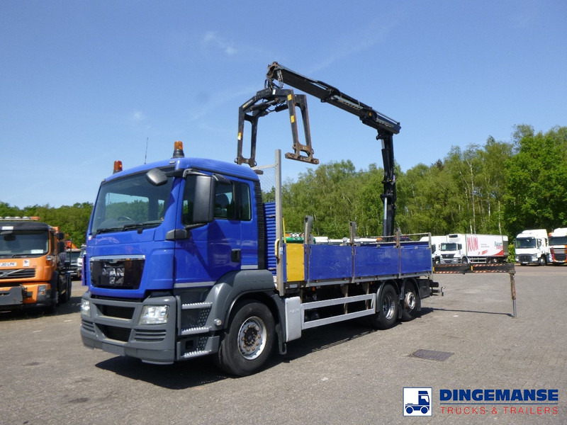 MAN TGS 26.360 6X2 RHD + HMF 1420-K2 + grapple - Автоманипулятор: фото 1