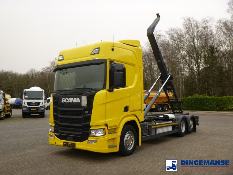 Scania R450 6x2 Euro 6C + Retarder + Meiller container hook 18.000 kg - Крюковой мультилифт: фото 1