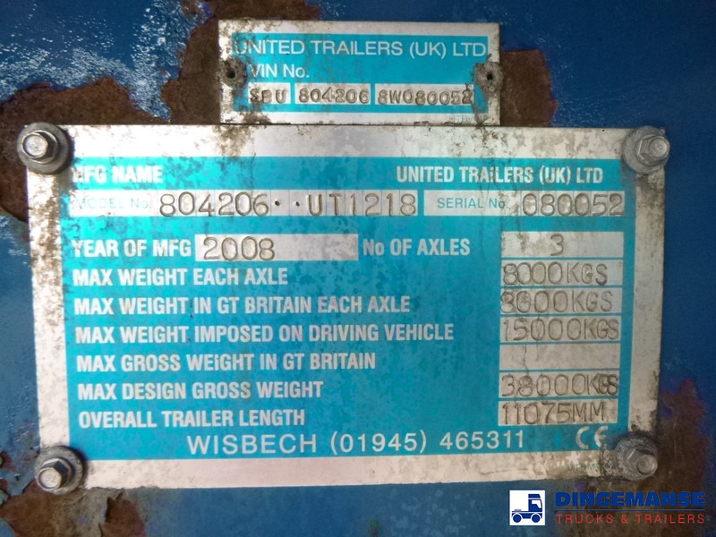 UNITED TRAILERS Tipper trailer alu 52 m3 + tarpaulin в лизинг UNITED TRAILERS Tipper trailer alu 52 m3 + tarpaulin: фото 14