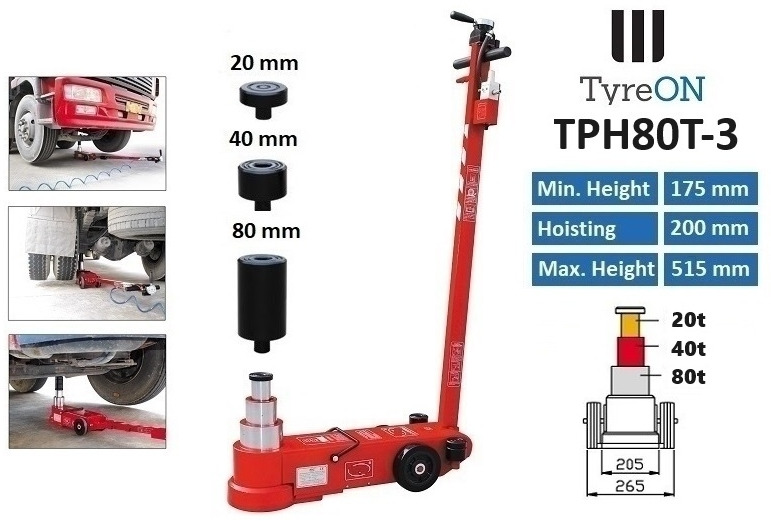 TPH80T-3 garage jack / workshop jack 80T Ton - Minimum height 17.5 cm - Оборудование для гаражей/ Мастерских: фото 1 TPH80T-3 garage jack / workshop jack 80T Ton - Minimum height 17.5 cm - Оборудование для гаражей/ Мастерских: фото 1
