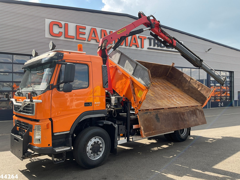 Volvo FM 340 4x4 Palfinger 10 Tonmeter laadkraan Manual Full steel - Самосвал, Автоманипулятор: фото 1 Volvo FM 340 4x4 Palfinger 10 Tonmeter laadkraan Manual Full steel - Самосвал, Автоманипулятор: фото 1