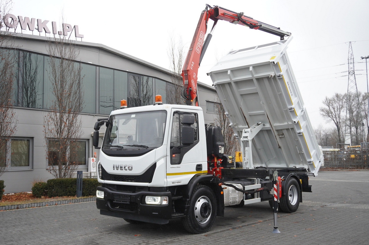 IVECO Eurocargo 160-250 E6/ Fassi crane / 3-sided tipper / mileage 47 thousand. km! - Самосвал, Автоманипулятор: фото 1 IVECO Eurocargo 160-250 E6/ Fassi crane / 3-sided tipper / mileage 47 thousand. km! - Самосвал, Автоманипулятор: фото 1