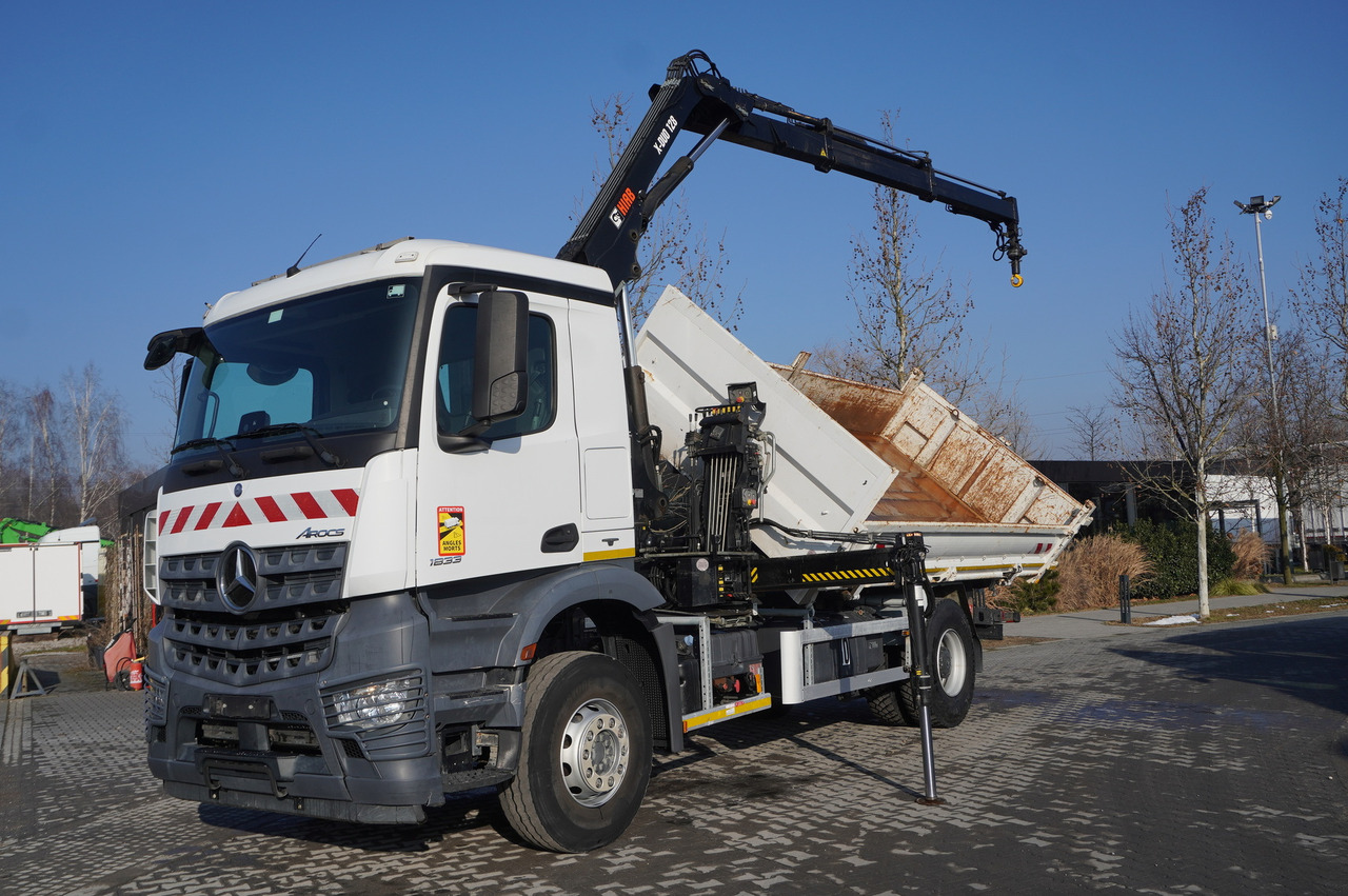 Автоманипулятор, Автоманипулятор MERCEDES-BENZ Arocs 1833 / 87,000 km!!! / Hds HIAB X-DUO 128 B-2 / three-sided tipper: фото 26