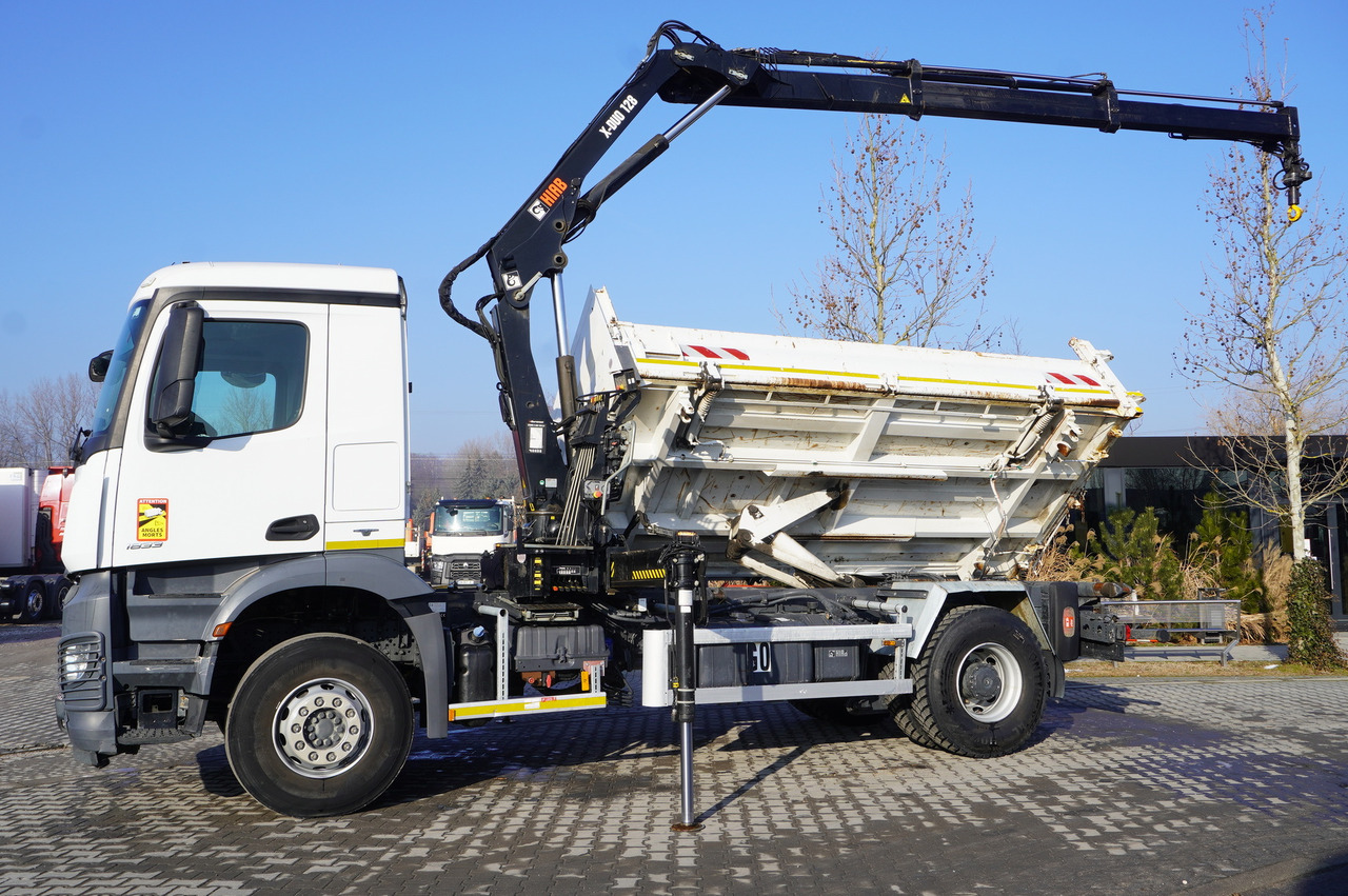 Автоманипулятор, Автоманипулятор MERCEDES-BENZ Arocs 1833 / 87,000 km!!! / Hds HIAB X-DUO 128 B-2 / three-sided tipper: фото 28