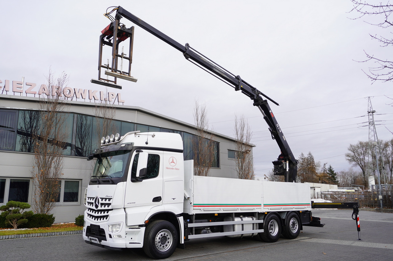 MERCEDES-BENZ Arocs 6×2 2545 Crane HIAB 177 K PRO/HIPRO / steering and lifting axle - Грузовик бортовой/ Платформа, Автоманипулятор: фото 1