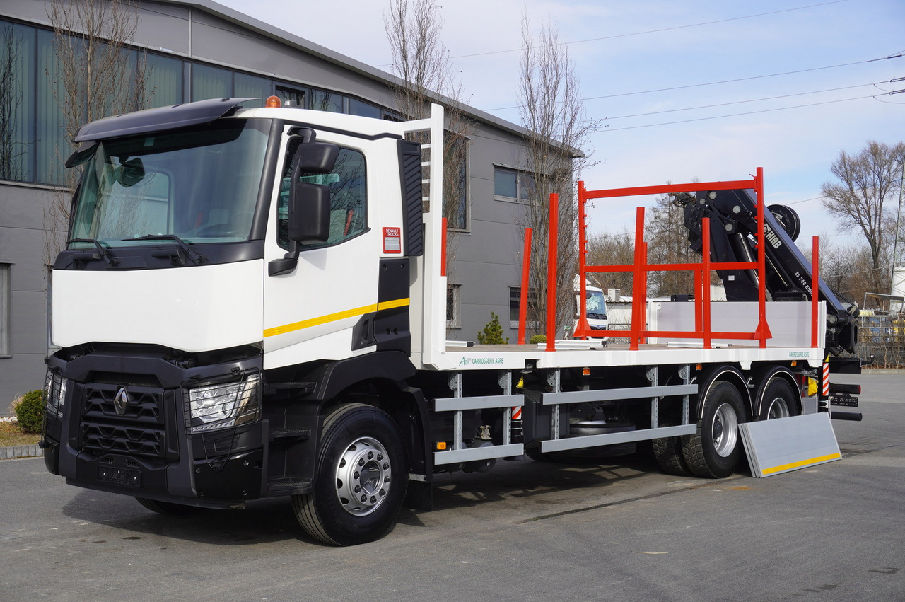 RENAULT C430 / HIAB 244 EP-5 HIDUO crane 8400 kg 15 m / Platform with stanchions - Автоманипулятор: фото 4 RENAULT C430 / HIAB 244 EP-5 HIDUO crane 8400 kg 15 m / Platform with stanchions - Автоманипулятор: фото 4