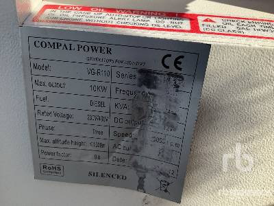 COMPAL VG-R110 10kW (Unused) - Электрогенератор: фото 1 COMPAL VG-R110 10kW (Unused) - Электрогенератор: фото 1